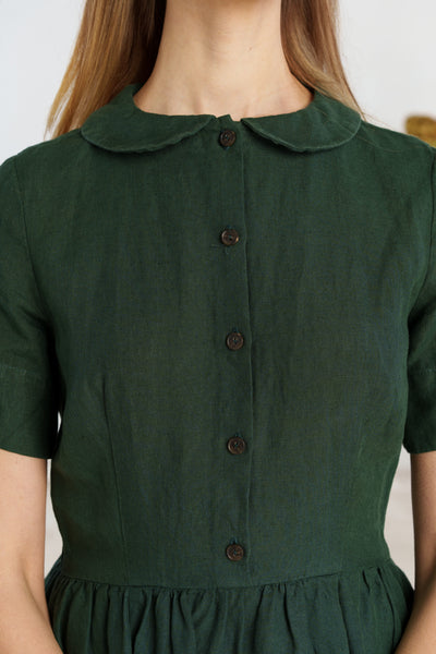 Classic Dress, Short Sleeve, Evergreen#color_evergreen