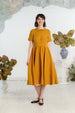 Classic Dress, Short Sleeve, Marigold#color_marigold