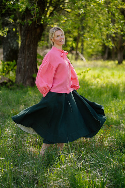 Clementine Shirt, Long Sleeve, Peony Pop
#color_peony-pop