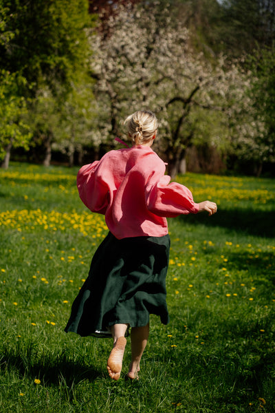 Clementine Shirt, Long Sleeve, Peony Pop
#color_peony-pop