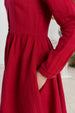 Classic Dress, Long Sleeve, Red Poppy#color_red-poppy