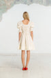 Mini Rebecca Dress, Short Sleeve, Milky White#color_milky-white